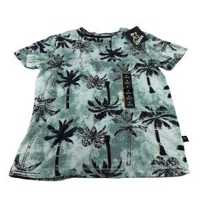 Art Class Boy's Size Small 6-7 Tee Shirt Short Sleeve Palm Trees Green New
